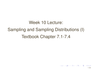 Statistics Lecture: Sampling & Distributions