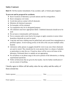 Laboratory Safety Contract for Students
