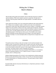NA 12 Steps Back to Basics Guide
