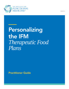Personalizing IFM Therapeutic Food Plans Guide