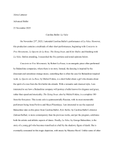 Carolina Ballet La Valse Performance Review