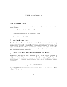 MATH 2330 Mathematica Project Assignment