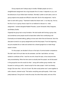 Group Project Reflection: Communication Dynamics