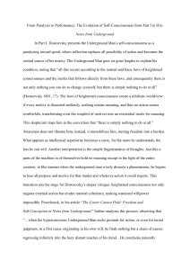 Notes from Underground: Self-Consciousness Analysis