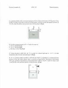 APSC 252 Thermodynamics Practice Problems