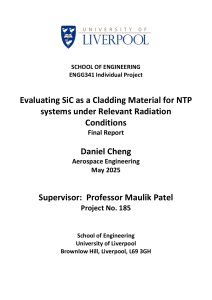 SiC Cladding for Nuclear Thermal Propulsion