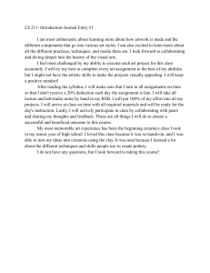 Visual Arts Journal Entry LS 211