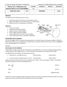 Electron Beam Deflection Lab Worksheet