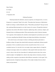 Defining Personhood: Rhetorical Analysis Essay