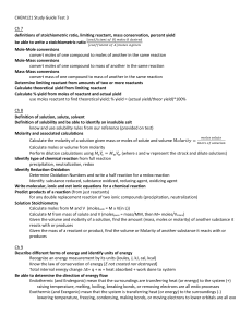 CHEM121 Test 3 Study Guide