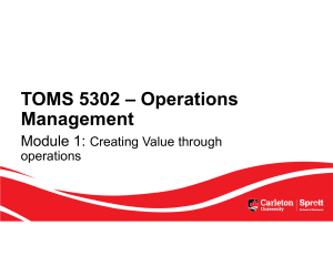 Operations Management: Creating Value Guide