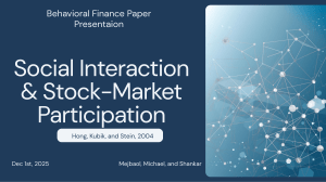 Social Interaction and Stock Market Participation