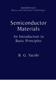 Semiconductor Materials Basic Principles Textbook