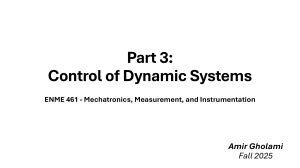 Root Locus Control Systems ENME 461