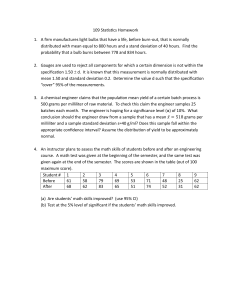 Statistics Homework with Solutions