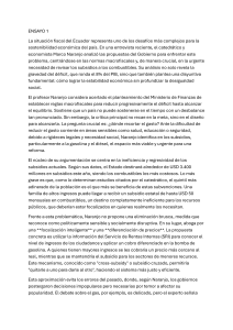Reforma de Subsidios y Crisis Fiscal en Ecuador