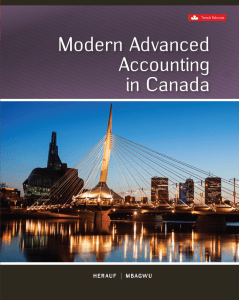 Advanced Accounting in Canada 10th Ed