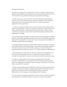Guide to Organizational Strategy Development