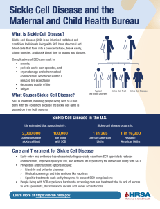 Sickle Cell Disease Info by MCHB