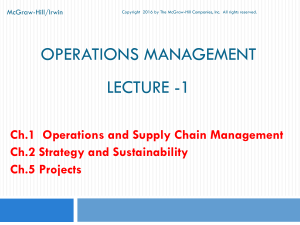 Operations Management Lecture Slides