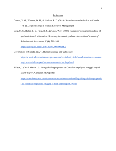 Rekrutacja Selekcja Referencje Kanada HR