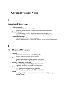Geography Study Notes: Core Concepts & Themes