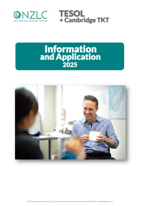 NZLC TESOL & TKT Course Info 2025
