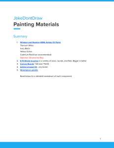 Beginner's Guide to Safe Oil Painting Materials