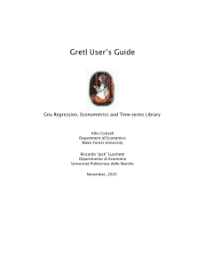 Gretl User Guide | Econometrics Software Manual