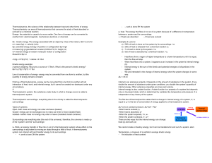 Thermodynamics and Thermochemistry Notes
