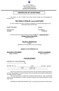 Certificate of Acceptance Balangay National High School