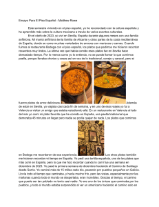 Ensayo: Cultura Espa&ntilde;ola y Experiencias de Viaje