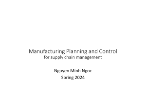 MPC & ERP for Supply Chain Mgmt