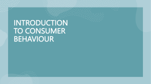 Introduction to Consumer Behaviour Presentation
