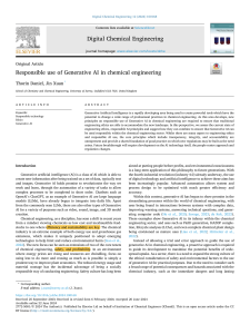 Responsible Use of Generative AI in Chemical Engineering