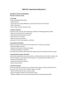 MEM 331 Lab Report Format Guide