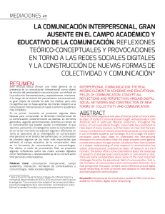 Comunicaci&oacute;n Interpersonal en lo Acad&eacute;mico
