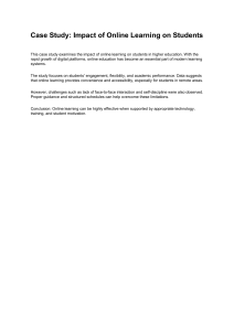 Impact of Online Learning on Students | Case Study