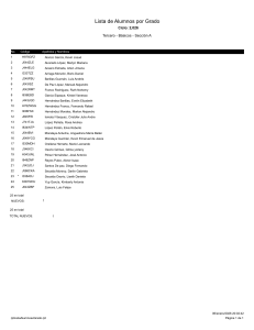 Lista de Alumnos Tercero B&aacute;sicos 2026