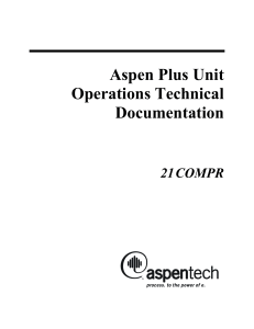 Aspen Plus COMPR Model Technical Manual