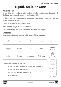 States of Matter Worksheet for Kids