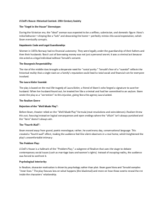 A Doll's House: Historical & Realism Analysis