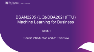 Machine Learning for Business Course Overview