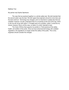 Vehicle Safety Test Engineering Ethics Case Study