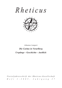 Geschichte der Caritas in Vorarlberg &Ouml;sterreich
