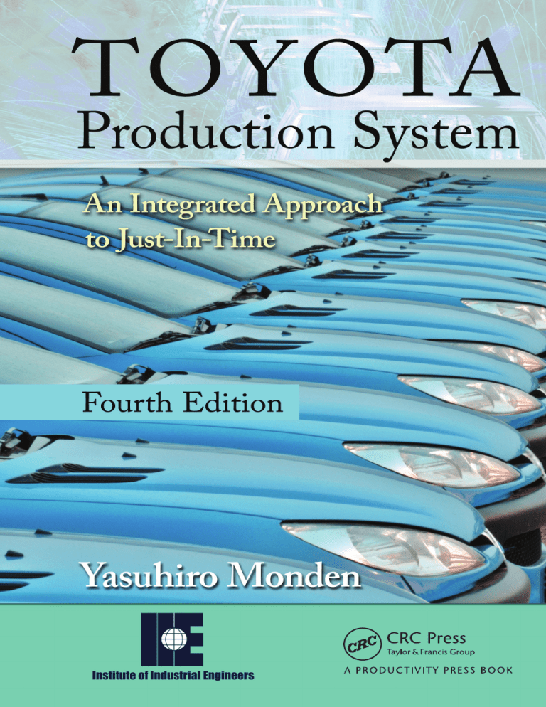 Toyota Production System Just-In-Time Textbook