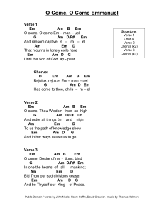 O Come Emmanuel Sheet Music with Chords
