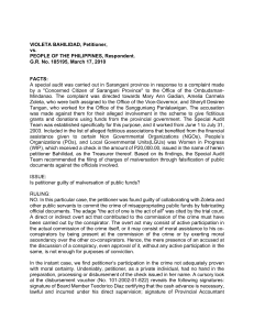 Violeta Bahilidad vs. People of the Philippines Case