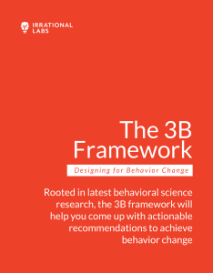 The 3B Framework: A Guide to Behavior Change