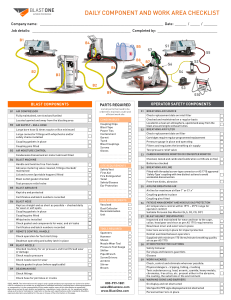 Blast Cleaning Safety & Risk Assessment Checklist